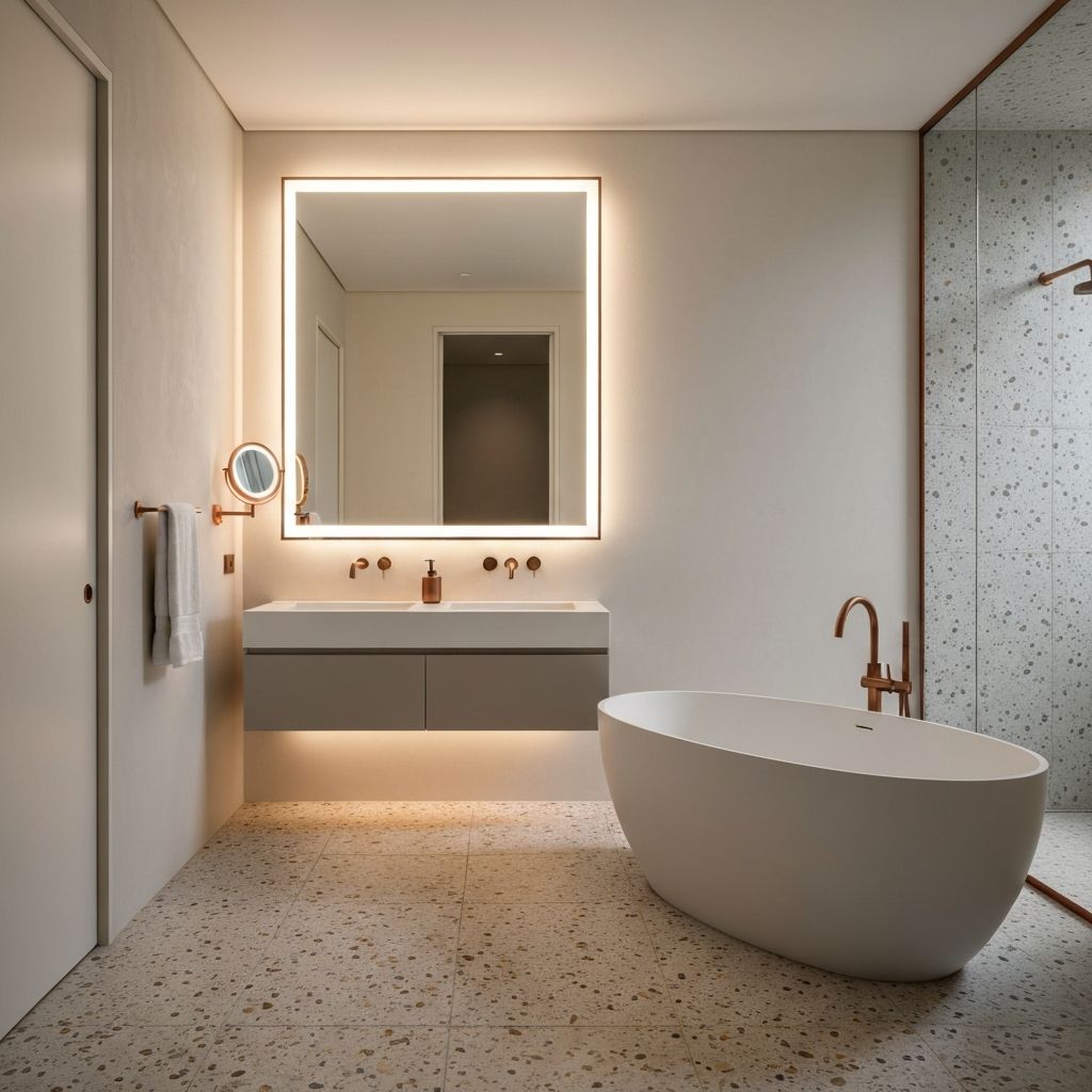 Elegancka łazienka z wolnostojącą wanną