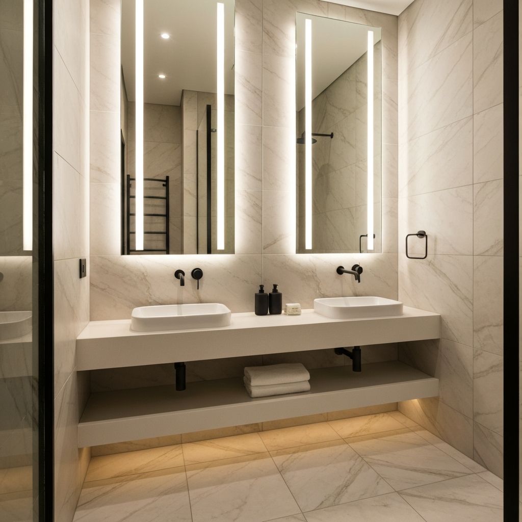 Łazienka z podwójną umywalką